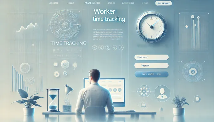 Empleado fichando su jornada laboral con fichar.net desde el ordenador